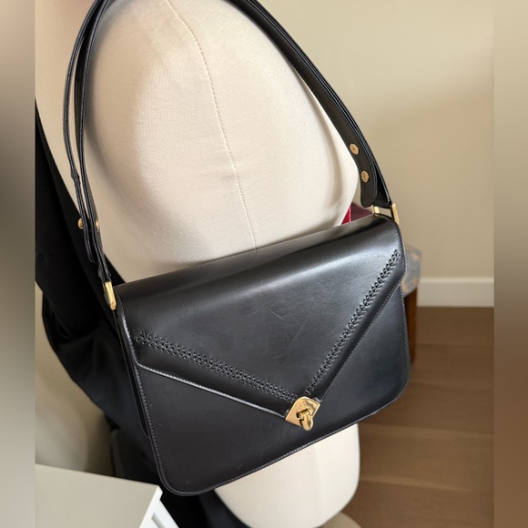 Bally vintage 90’s smooth leather black shoulder bag - Picture 4 of 15